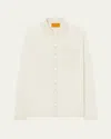 Guest In Residence Showtime Cashmere Collared Button-front Shirt In Cream