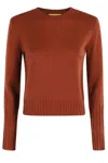 Guest In Residence Shrunken Cashmere Crew Neck Sweater In Brown