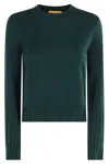 Guest In Residence Shrunken Cashmere Crewneck Sweater In Green