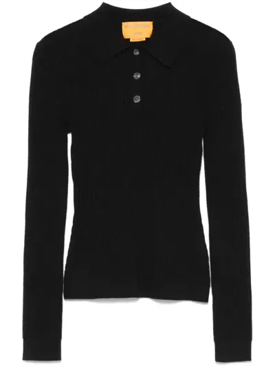 GUEST IN RESIDENCE SHRUNKEN CASHMERE POLO TOP