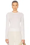 Guest In Residence Shrunken Crew Cashmere Sweater In Cream