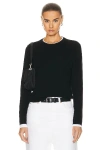 Guest In Residence Shrunken Crew Top In Black