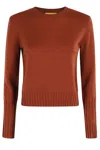 Guest In Residence Shrunken Cashmere Crew Neck Sweater In Brown
