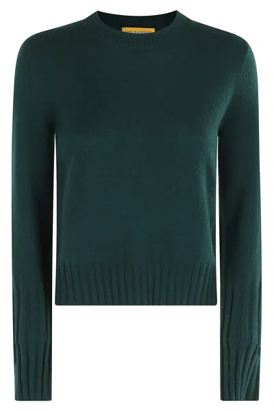 Guest In Residence Shrunken Crew In Cashmere In Green