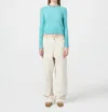 Guest In Residence Shrunken Crew Sweater In Glacier In Green