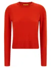 Guest In Residence Shrunken Crew Sweater In Orange