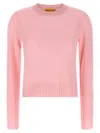 Guest In Residence Shrunken Crew Sweater In Pink