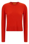 Guest In Residence Shrunken Crew Sweater In Red