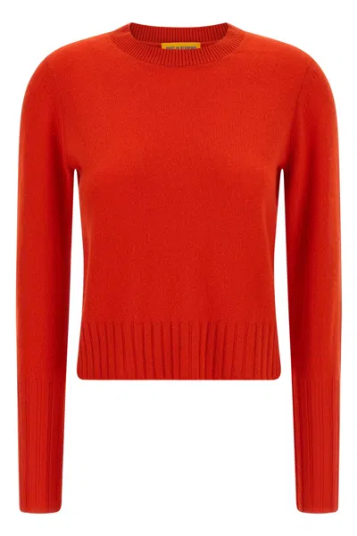Guest In Residence 'shrunken Crew' Sweater In Red
