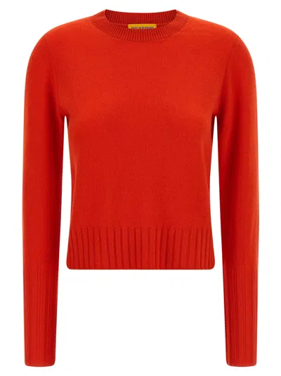 Guest In Residence 'shrunken Crew' Sweater In Red