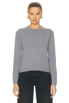 Guest In Residence Shrunken Crew Top In Steel