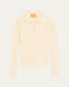 Guest In Residence Shrunken Crewneck Sweater In Cashmere In Pink