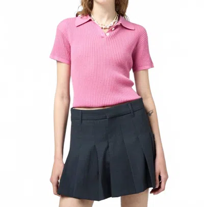 Guest In Residence Shrunken Polo In Rose In Pink
