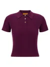 Guest In Residence Shrunken Cashmere Polo Top In Purple