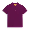 Guest In Residence Shrunken Cashmere Polo Top In Purple