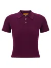 Guest In Residence Shrunken Cashmere Polo Top In Purple