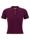 Guest In Residence Shrunken Cashmere Polo Top In Purple