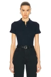 Guest In Residence Shrunken Polo Top In Midnight