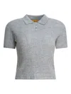 Guest In Residence Shrunken Ribbed Polo Shirt In Gray