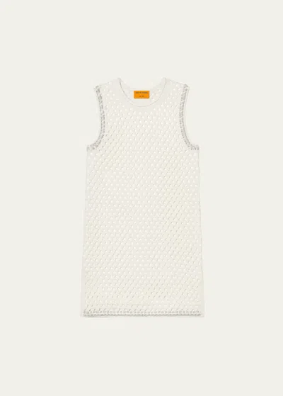 Guest In Residence Sleeveless Mesh Tunic In Cream