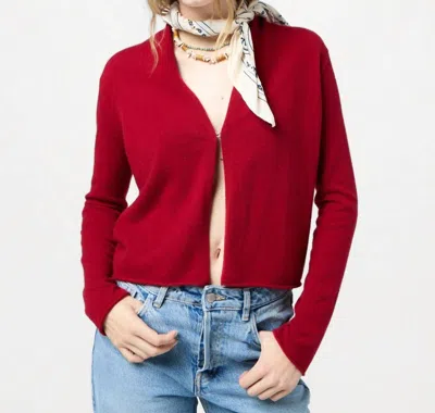 Guest In Residence Stealth Cardigan In Ruby In Red