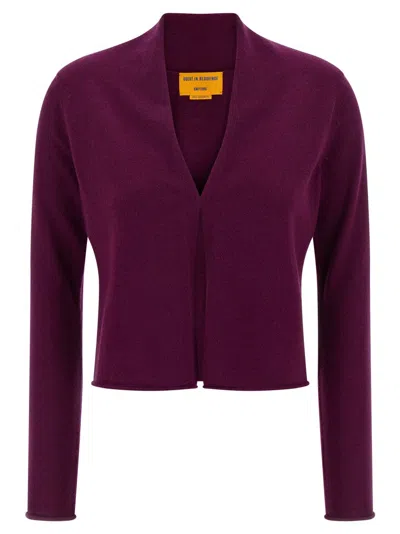 Guest In Residence Stealth Cardigan In Purple