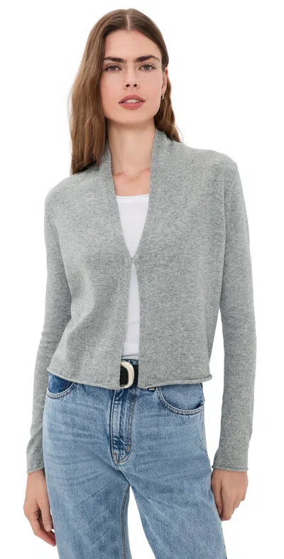 Guest In Residence Stealth Cashmere Cardigan Heather Grey In Gray