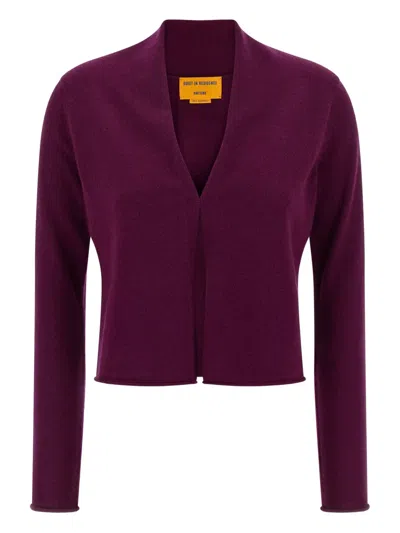 Guest In Residence Stealth Cashmere Cardigan In Burgundy