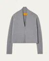 Guest In Residence Stealth Cashmere Multicolor Cardigan In Heather Grey Hgr