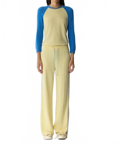 Guest In Residence Straight Leg Track Pants In Mist In Yellow