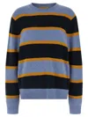 Guest In Residence Striped Crew-neck Sweater In Blue
