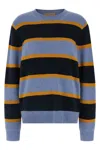 Guest In Residence Stripe Crew Sweater In Gray