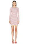 Guest In Residence Stripe Rib Dress In Cream & Rust
