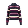 Guest In Residence Collegiate Stripe Polo Midnight Combo In Blue