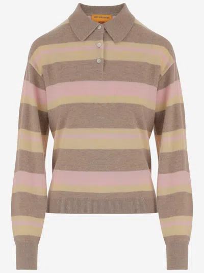 Guest In Residence Striped Cashmere Polo Shirt