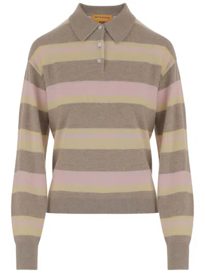 GUEST IN RESIDENCE GUEST IN RESIDENCE STRIPED CASHMERE POLO SHIRT