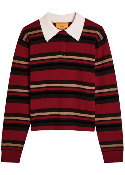 Guest In Residence Striped Cashmere Polo Top In Multi