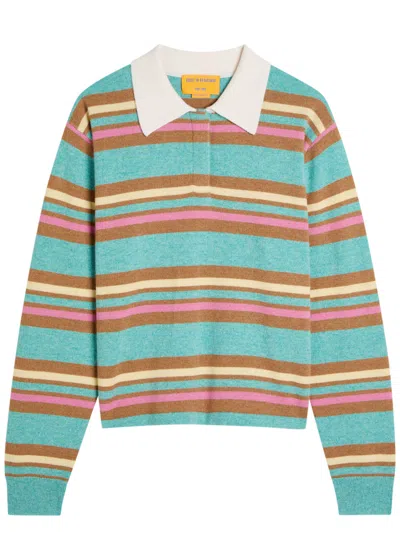GUEST IN RESIDENCE GUEST IN RESIDENCE STRIPED CASHMERE POLO TOP