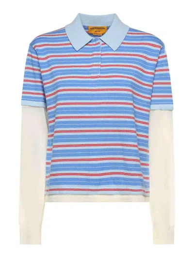 Guest In Residence Striped Cashmere Rugby Polo In Multi