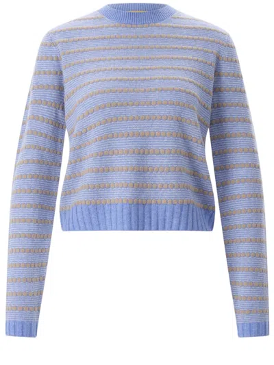 Guest In Residence Striped Cashmere Sweater With Contrast Ribbed Trim In Multi