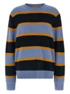 Guest In Residence Striped Crew-neck Sweater In Blue