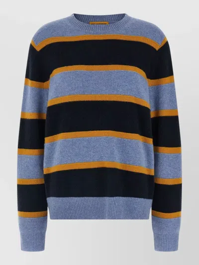 Guest In Residence Striped Crew Neck Sweater Long Sleeves In Multi