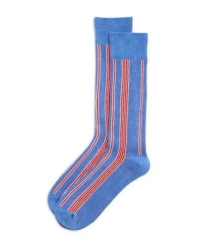 Guest In Residence Striped Crew Socks In Blue