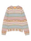 Guest In Residence Western Striped Wool And Cashmere-blend Jumper In Multi