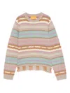 Guest In Residence Western Striped Wool And Cashmere-blend Jumper In Multi