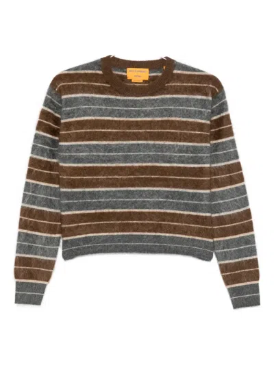Guest In Residence Striped Knitted Sweater In Brown