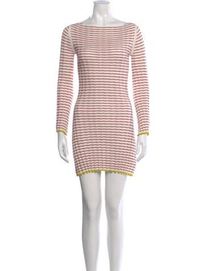 Pre-owned Guest In Residence Striped Mini Dress In Multi