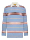 Guest In Residence Striped Polo In Blue