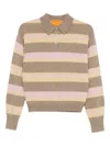 Guest In Residence Collegiate Stripe Polo Taupe Combo In Multi