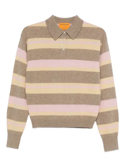 Guest In Residence Striped Polo Shirt In Multi